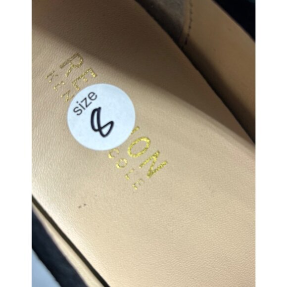 Reaction Kenneth Cole Shoes Womens 8 Black Suede Loafers Fringe Block Heel - Picture 7 of 8